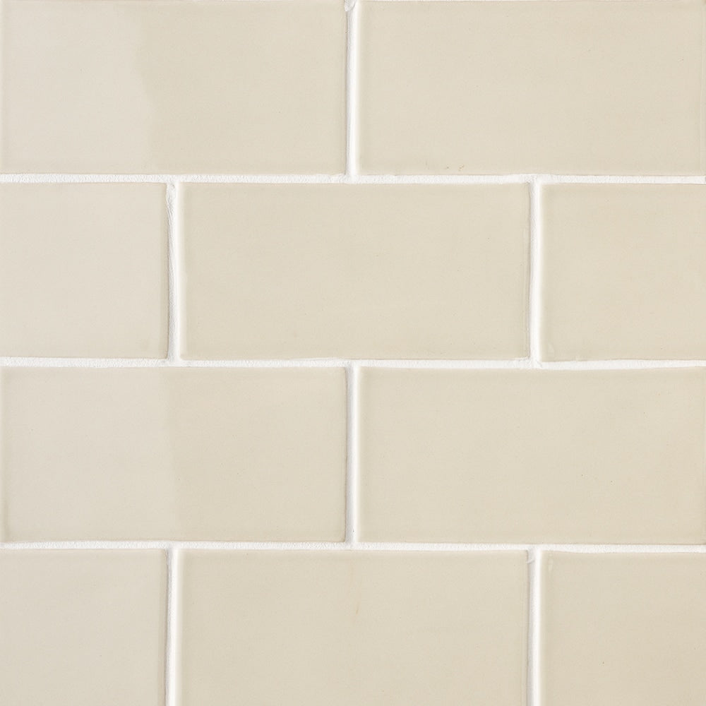 Sand Glossy Subway Ceramic Tile