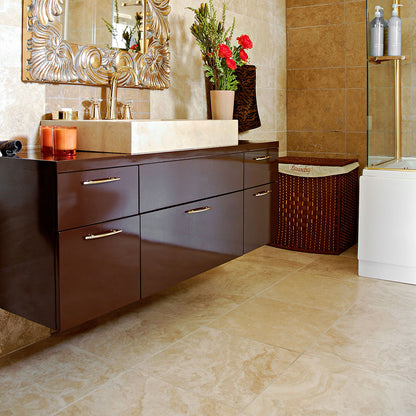 Chiaro Polished Filled Travertine Tile