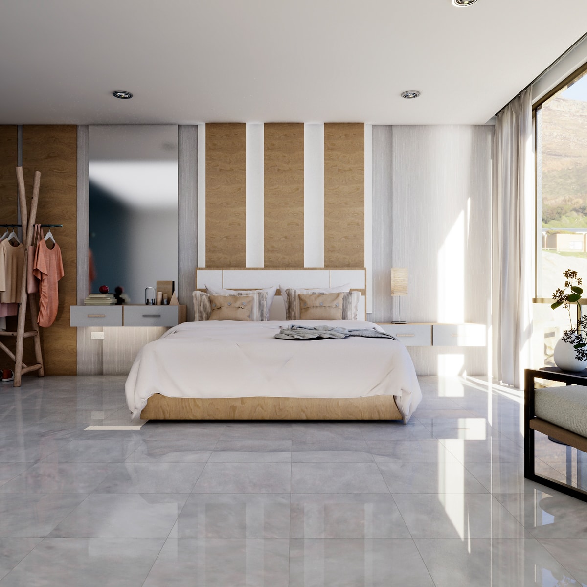 Bardiglio Light Polished Marble Tile