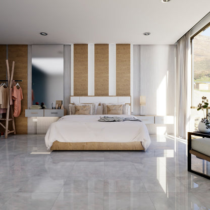 Bardiglio Light Polished Marble Tile