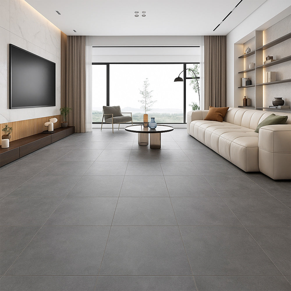 Bardiglio Light Honed Marble Tile