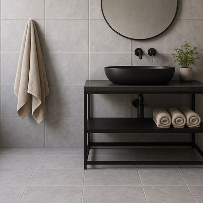 Bardiglio Light Honed Marble Tile