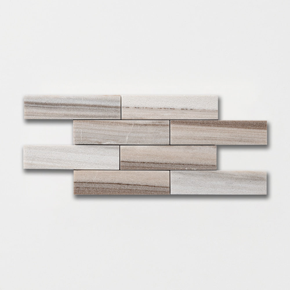 Silver Sky Polished Subway Marble Tile