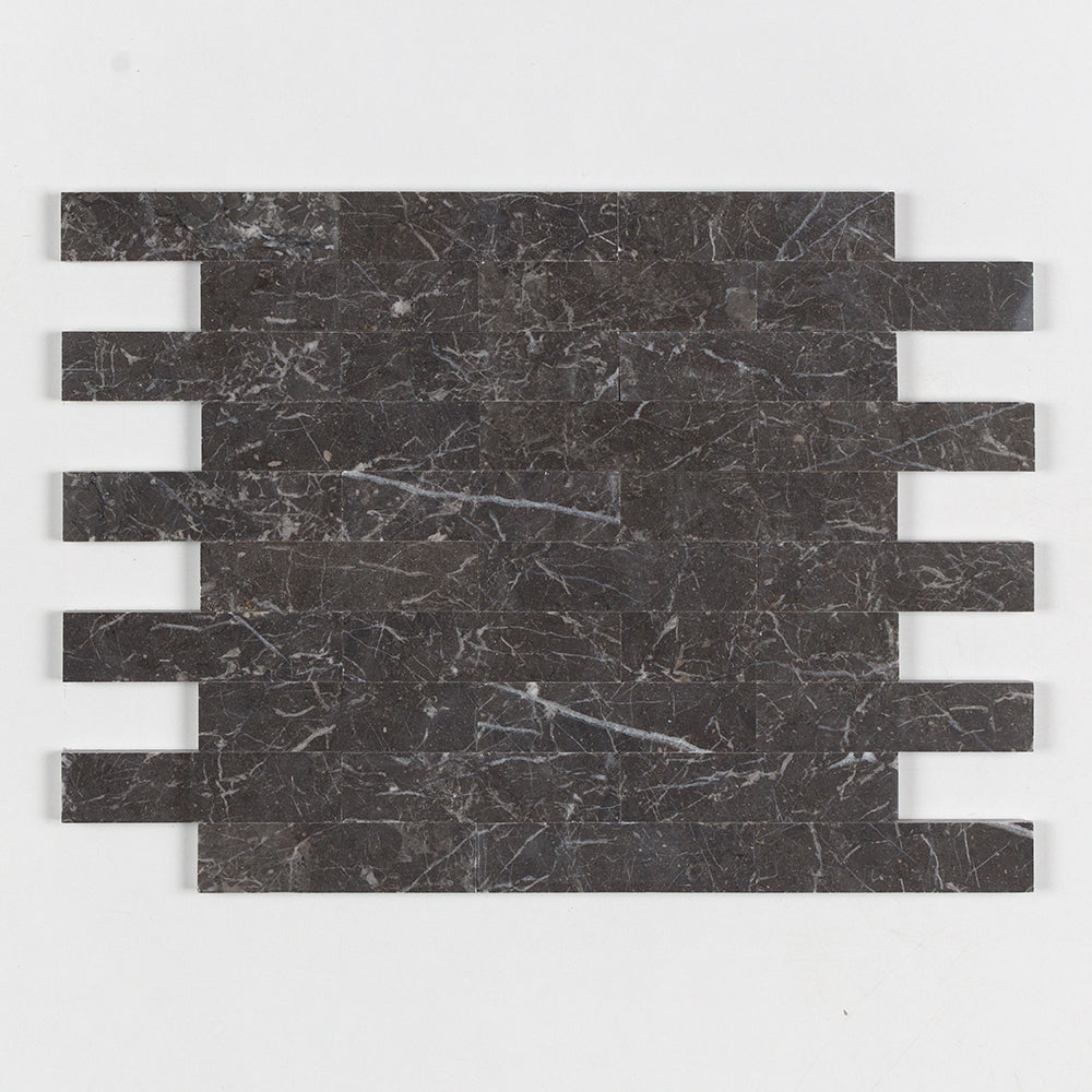 Nero Honed Subway Marble Tile