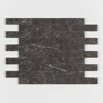Nero Honed Subway Marble Tile