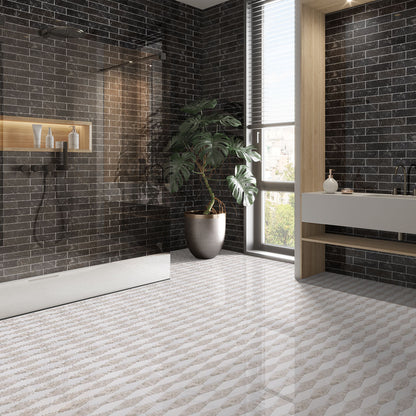 Nero Polished Subway Marble Tile
