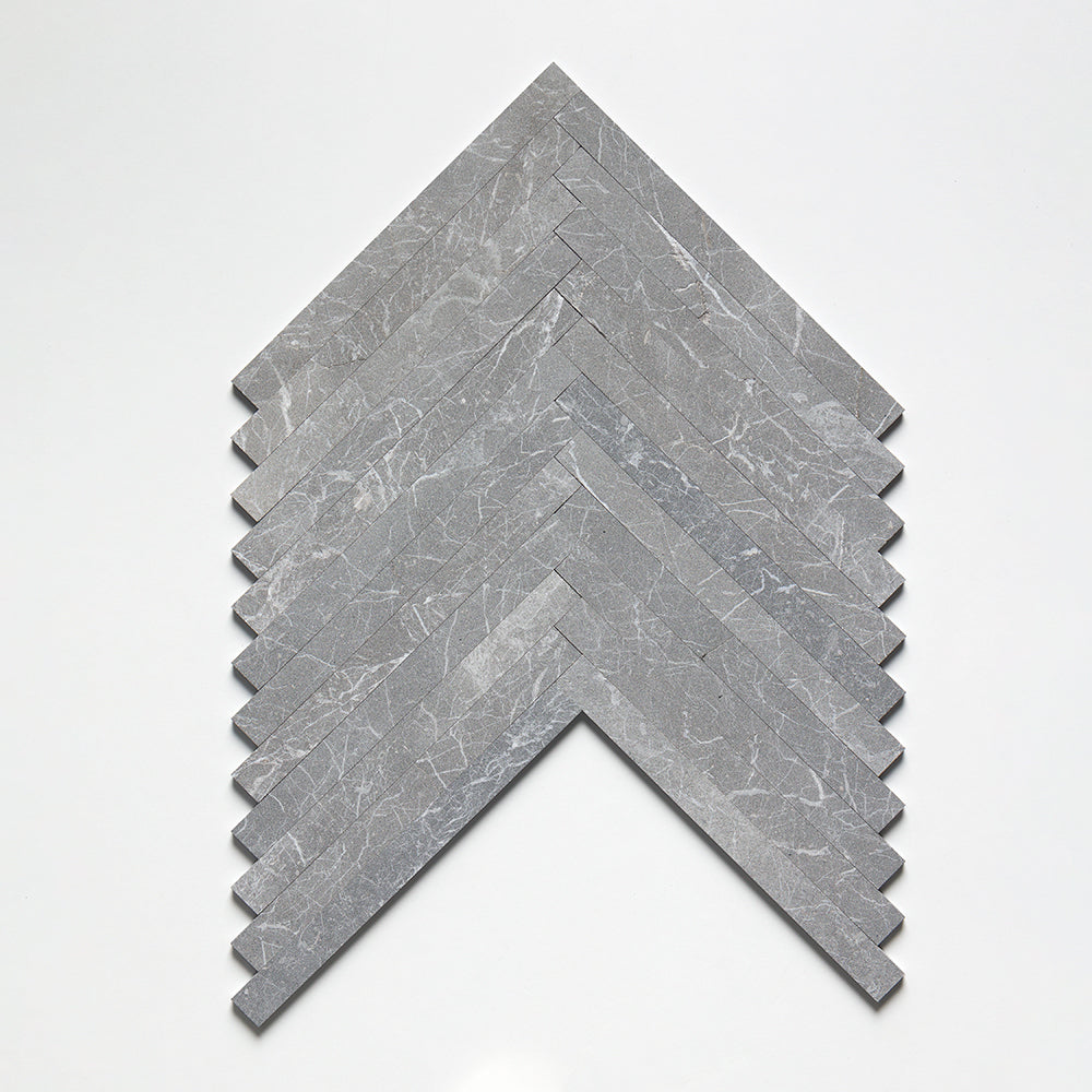 Iris Black Fine Textured Plank Marble Tile