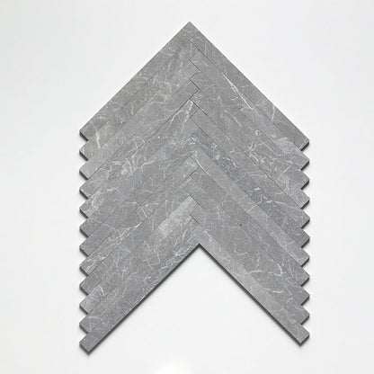 Iris Black Fine Textured Plank Marble Tile