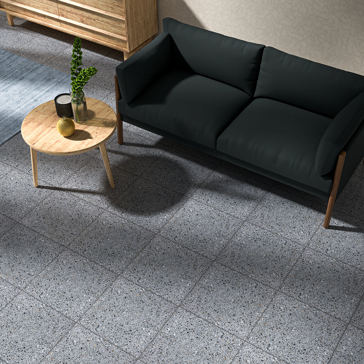 Grey Honed Terrazzo Tile