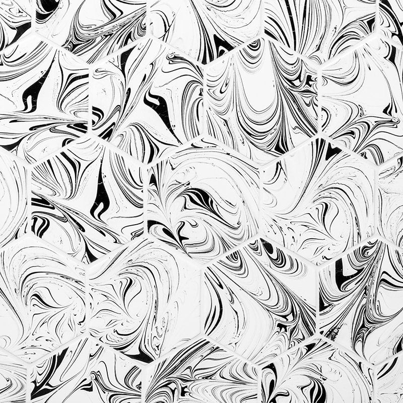 Haku Glossy Hexagon  Ceramic Tile