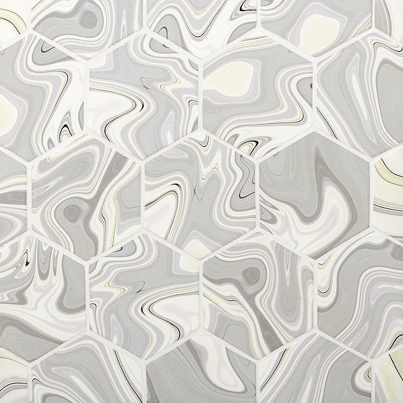 Saturn Glossy Hexagon  Ceramic Tile