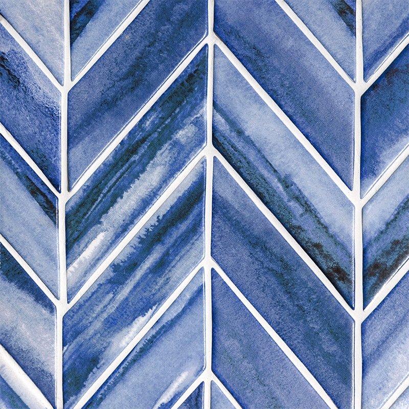 Mist Matte Chevron Ceramic Tile