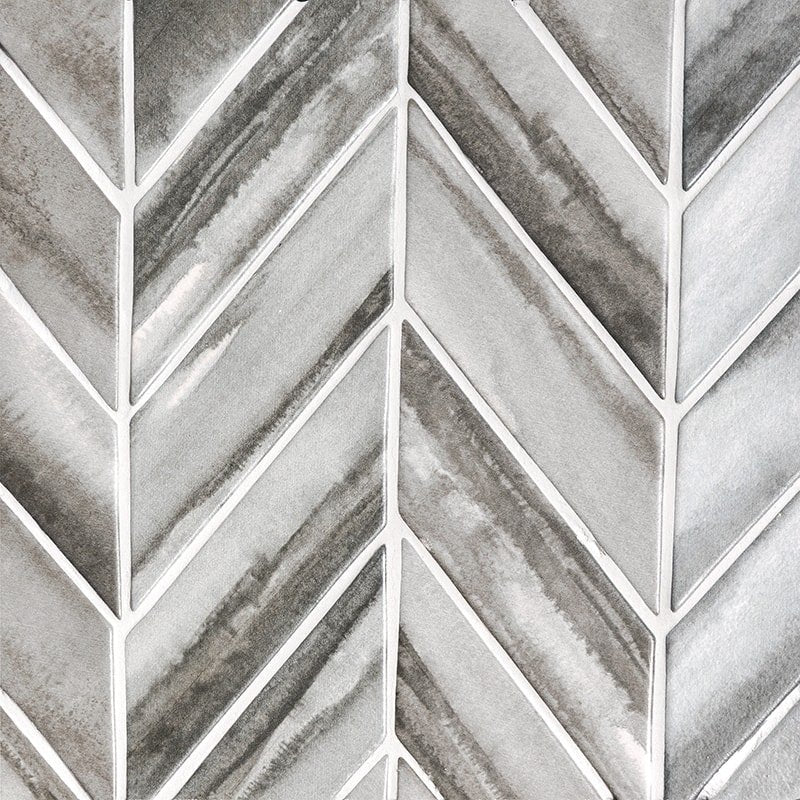 Storm Matte Chevron Ceramic Tile