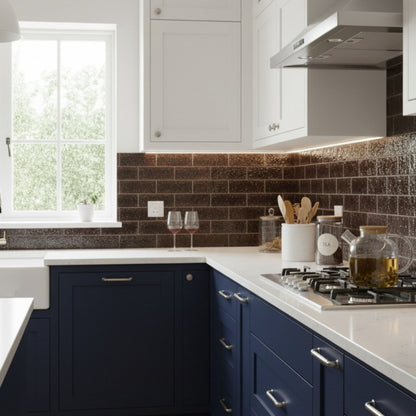 Morning Brew Glossy Subway Terracotta Tile