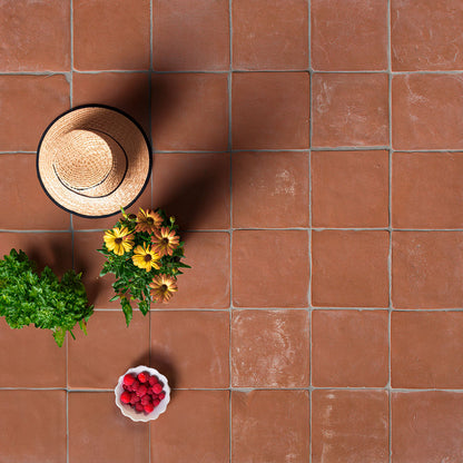 Handmade Cotto Dark Natural Terracotta Tile
