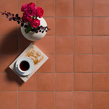 Handpressed Cotto Dark Natural Terracotta Tile