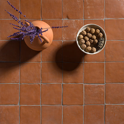 Handmade Glazed Terracotta Tile