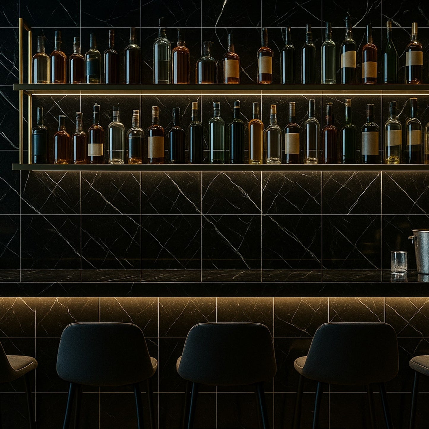 Black Polished Marble Tile