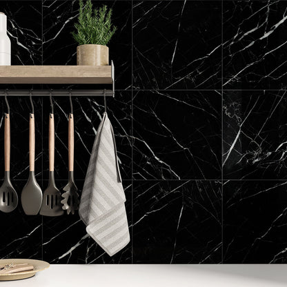 Black Polished Marble Tile