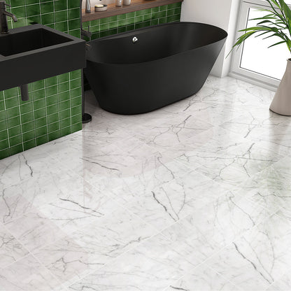 Italian Carrara Honed Marble Tile