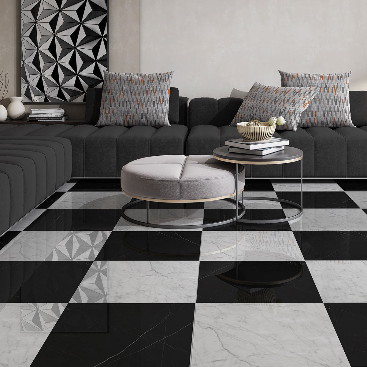 Italian Carrara Polished Marble Tile