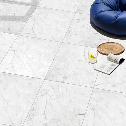 Italian Carrara Polished Marble Tile