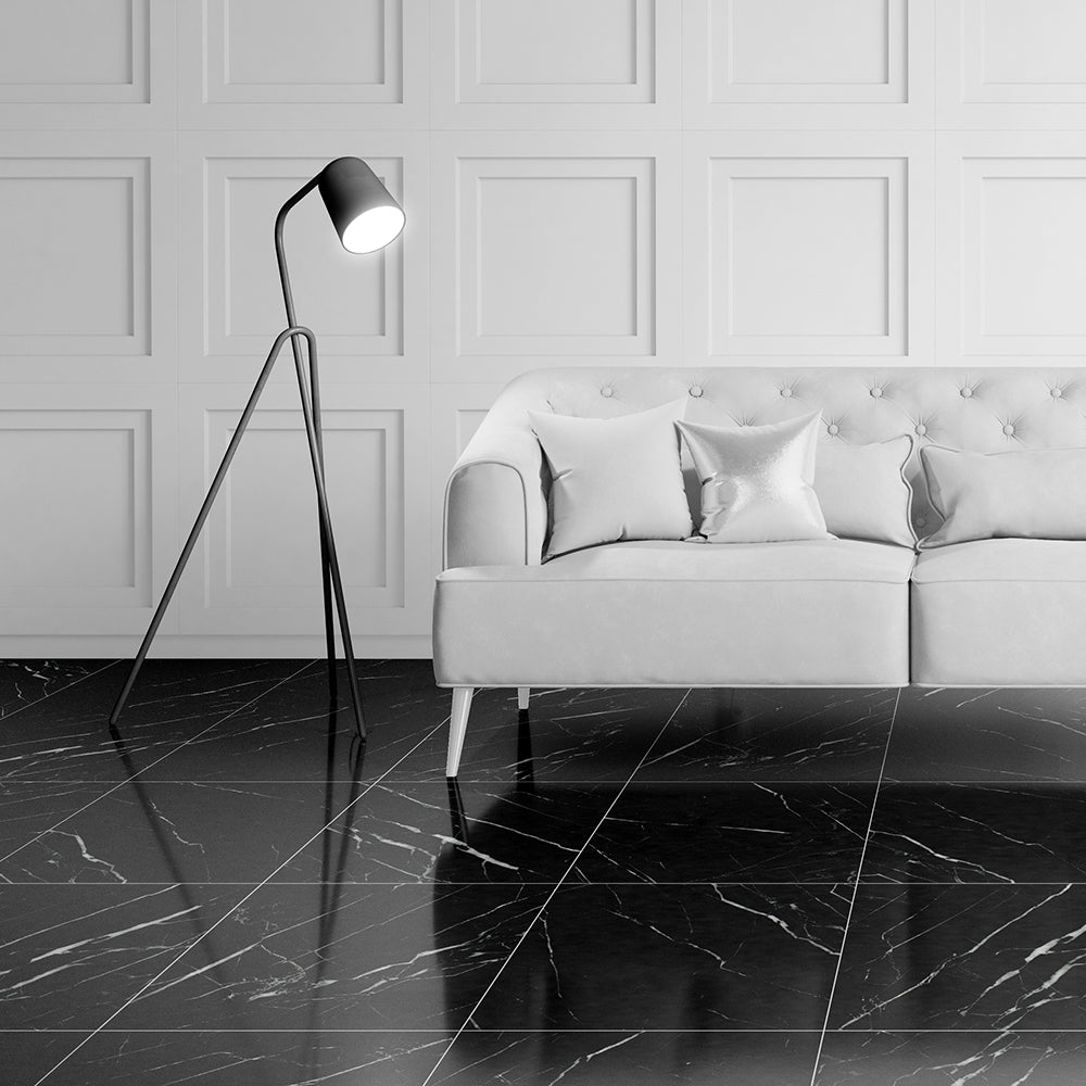 Black Polished Marble Tile