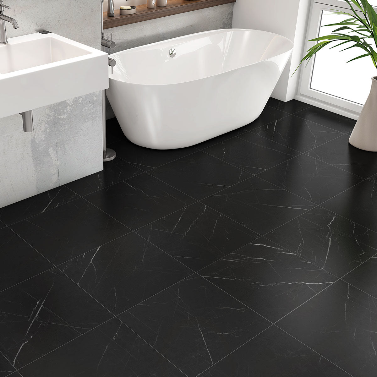 Black Honed Marble Tile
