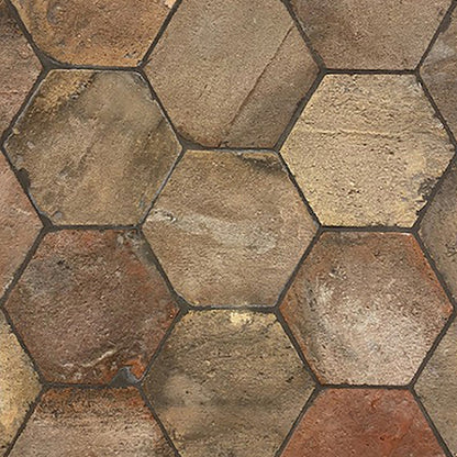 Regenerado Natural Hexagon Terracotta Tile