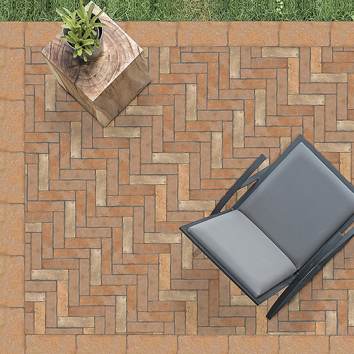 Regenerado Natural Parquet Terracotta Tile