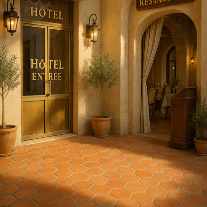 Hexagono Natural Hexagon Terracotta Tile