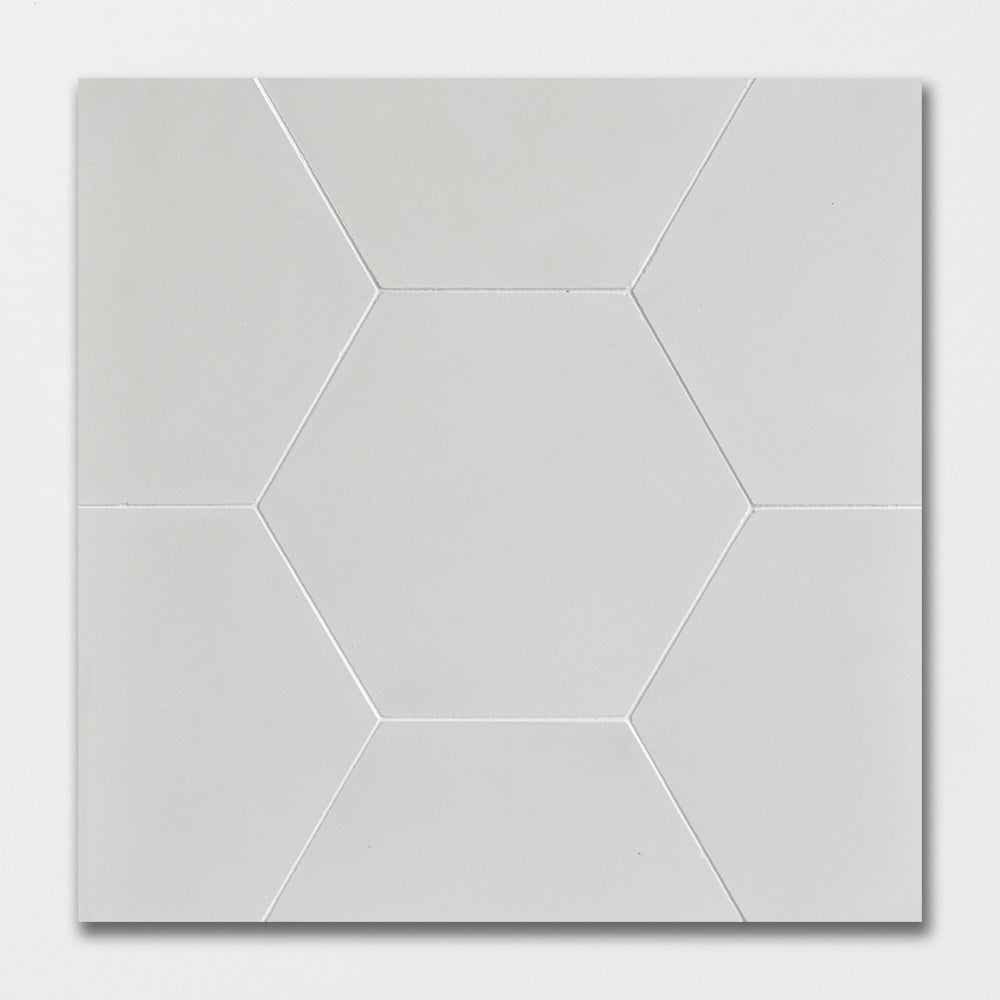 Handmade Bianca Honed Hexagon Cement Tile
