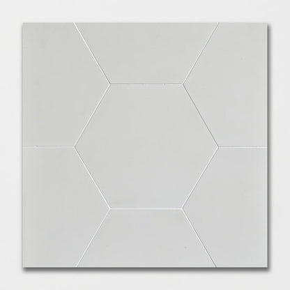 Handmade Bianca Honed Hexagon Cement Tile