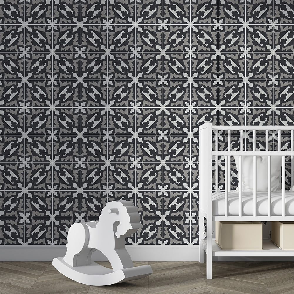 Handmade Ornament Honed Cement Tile