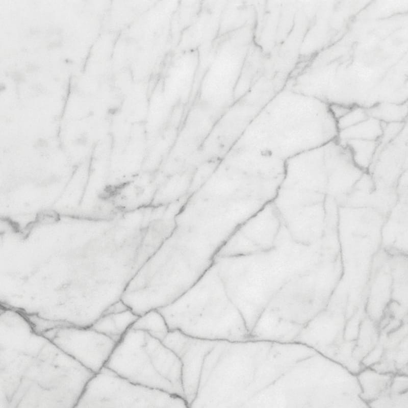 White Carrara Honed Marble Tile