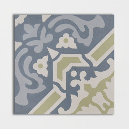 Handmade Tourmaline Blend Honed Cement Tile
