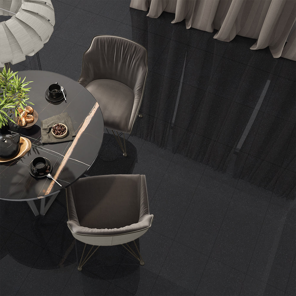 Premium Absolute Black Polished Granite Tile