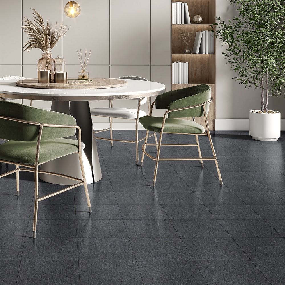 Premium Absolute Black Honed Granite Tile