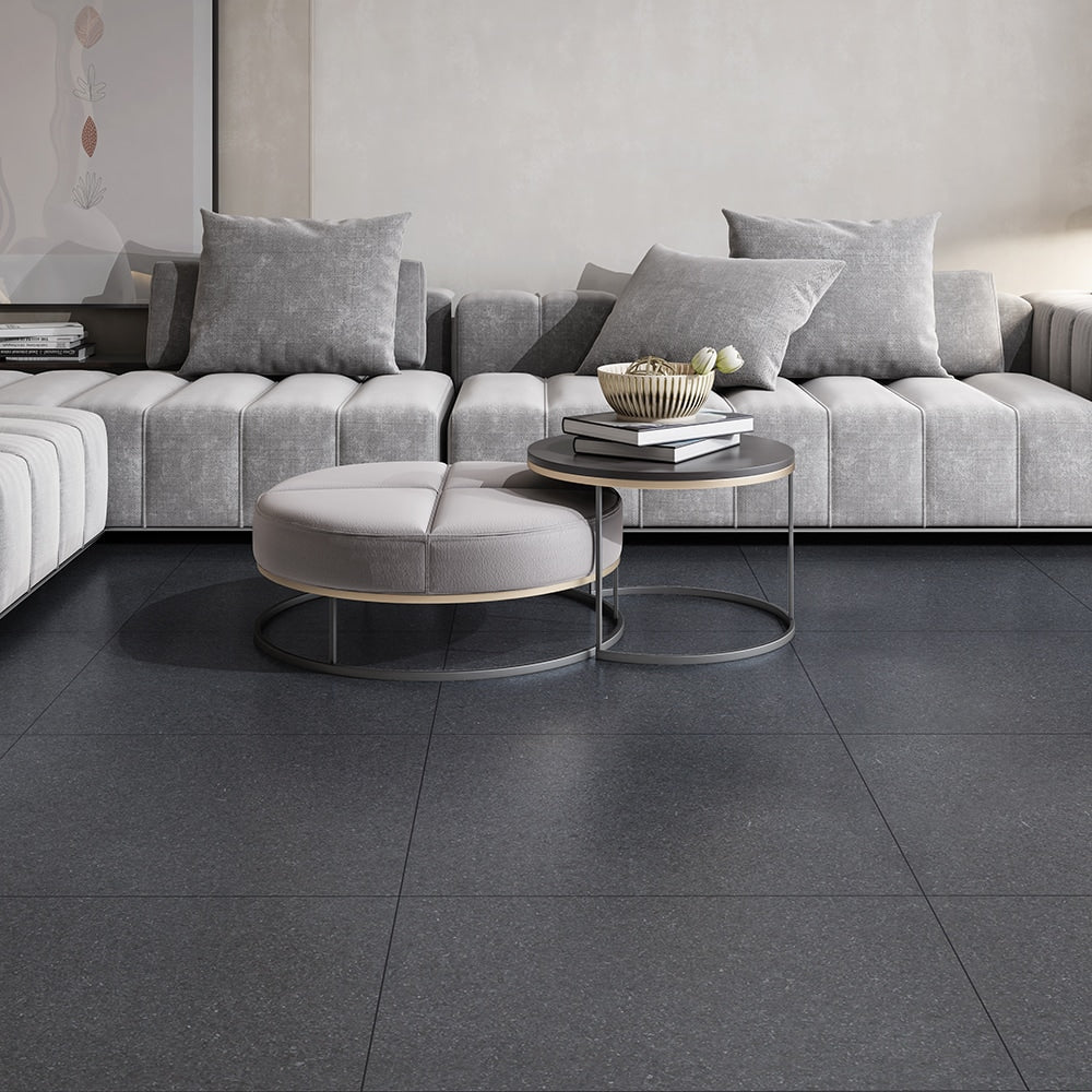 Premium Absolute Black Honed Granite Tile