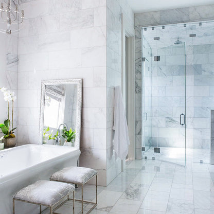 Bella White Polished Marble Tile