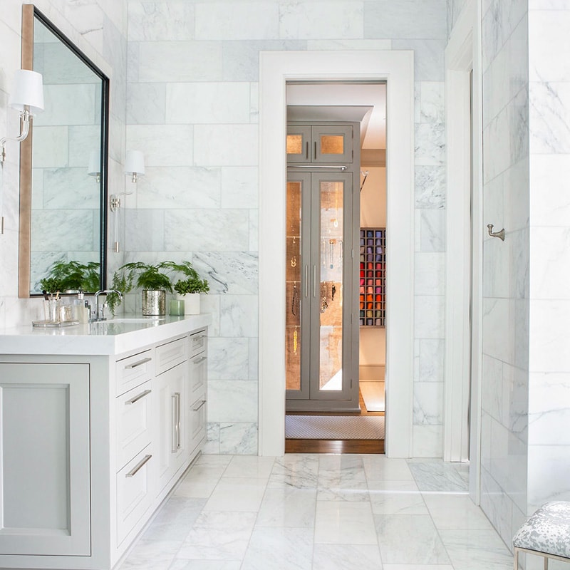 Bella White Honed Marble Tile