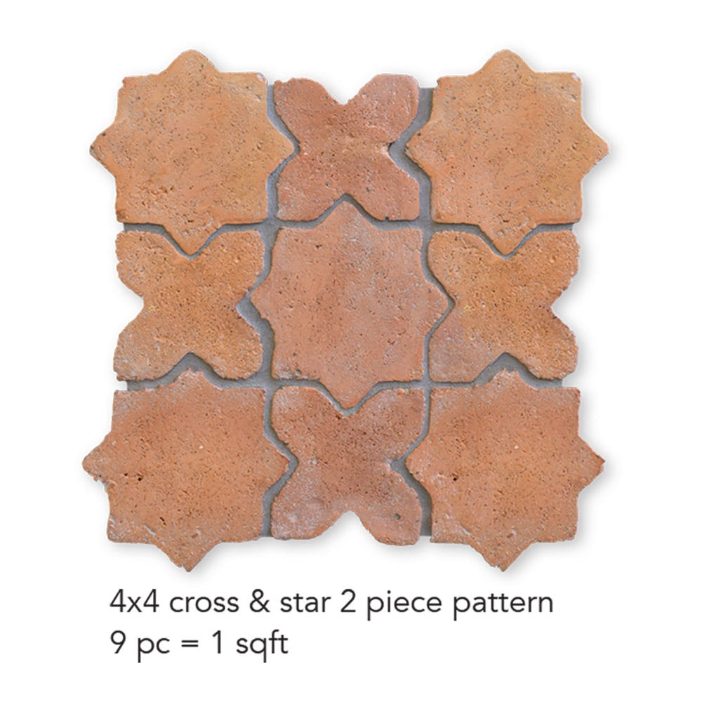 Rustic Cotto Natural Cross Terracotta Tile
