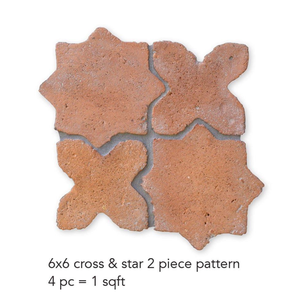 Rustic Cotto Natural Cross Terracotta Tile