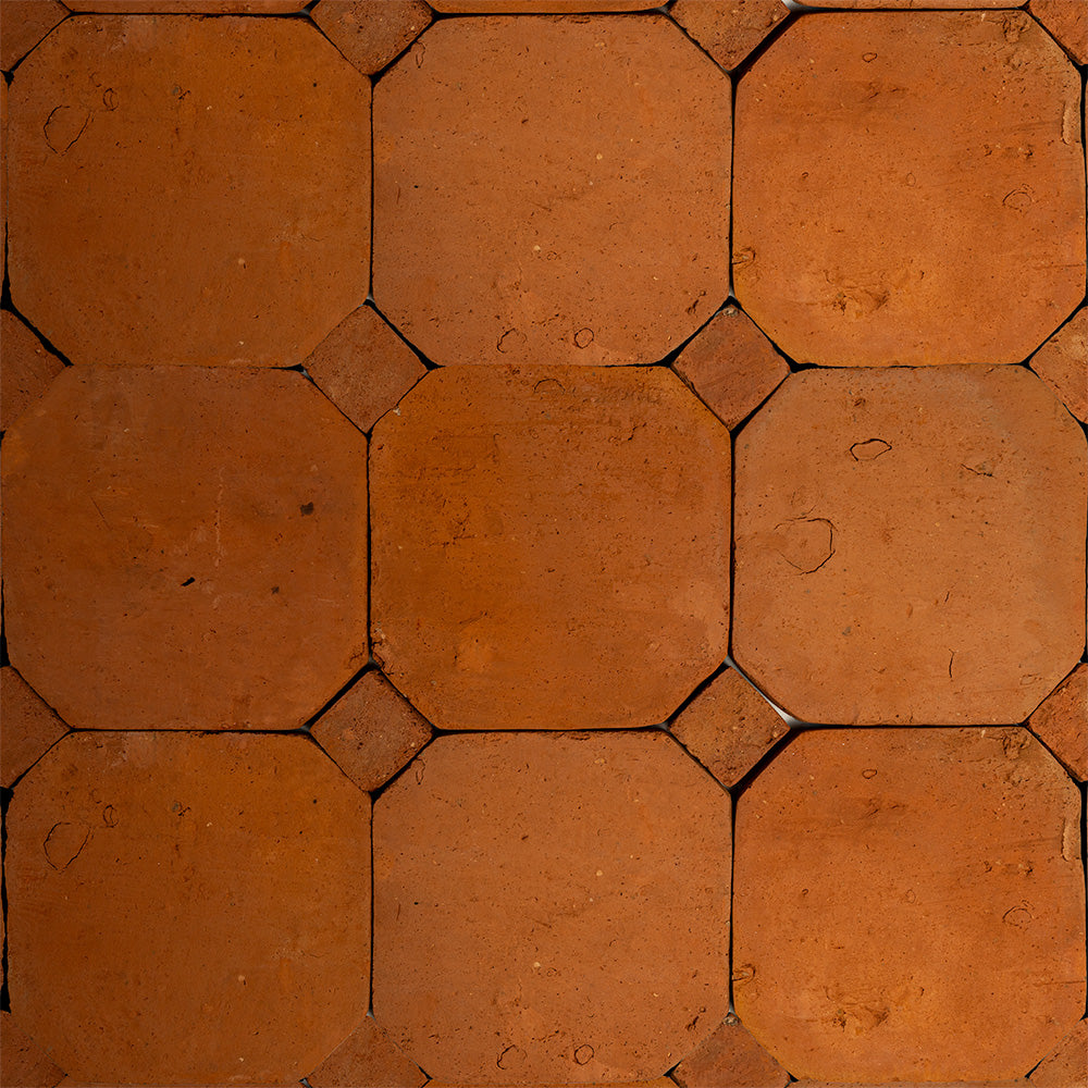 Rustic Cotto Natural Octagon Terracotta Tile