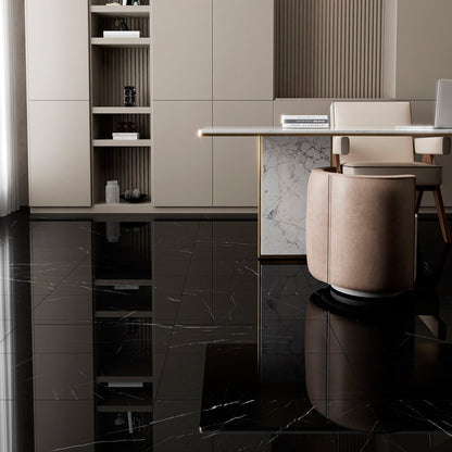 Black Polished Marble Tile