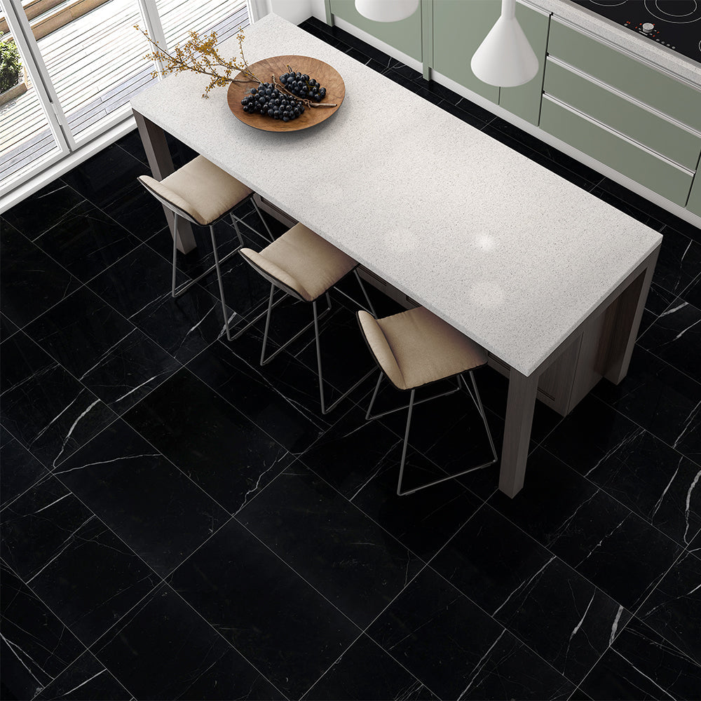 Black Honed Marble Tile