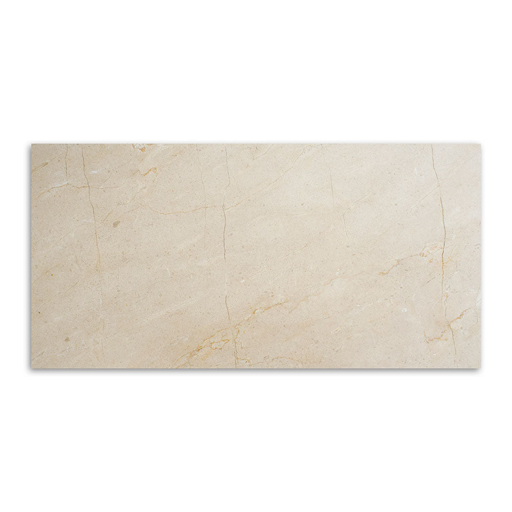 Crema Marfil Polished Marble Tile