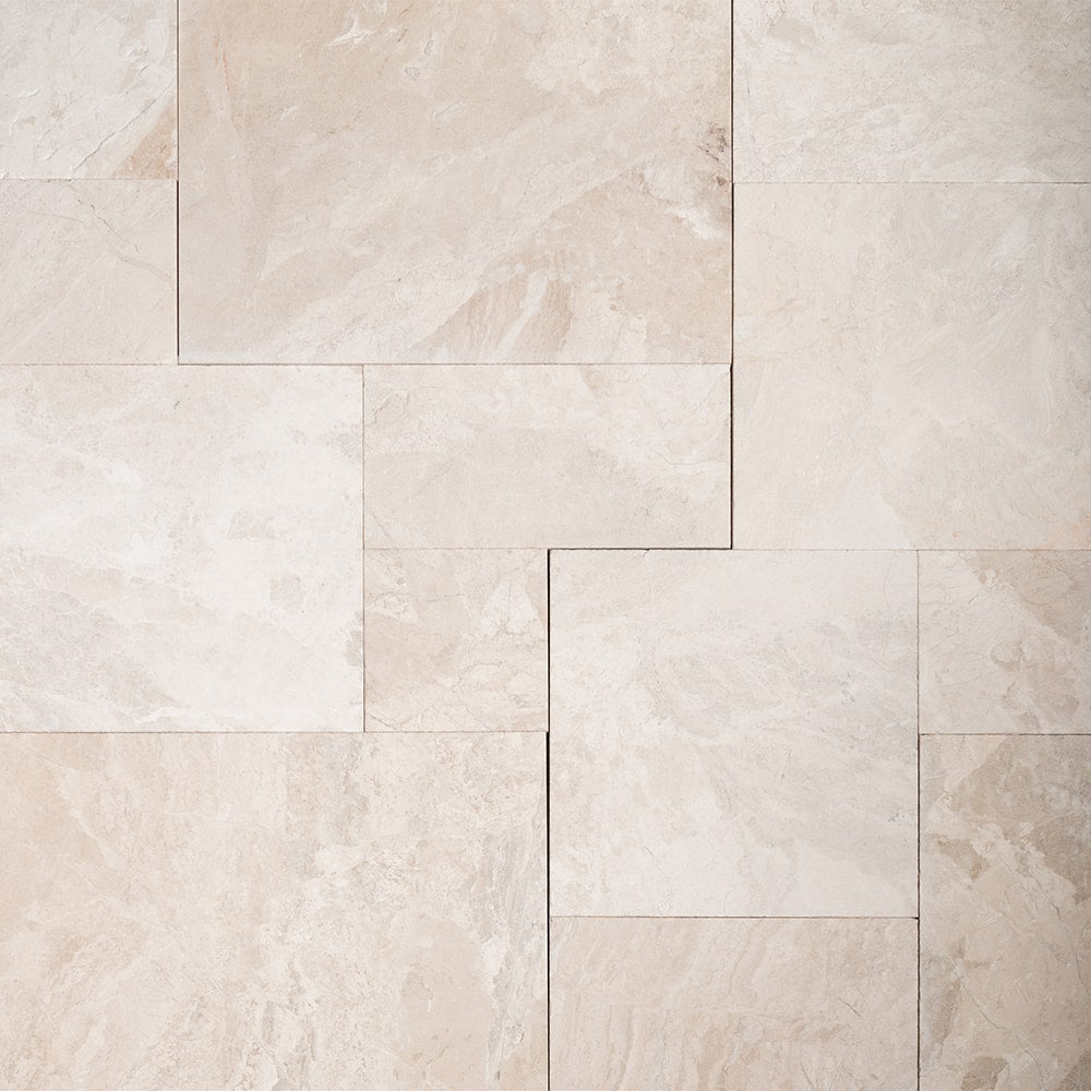 Royal Beige Leather French Pattern Marble Pavers