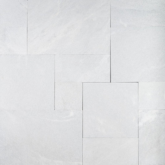 Tahoe Tumbled French Pattern Marble Pavers