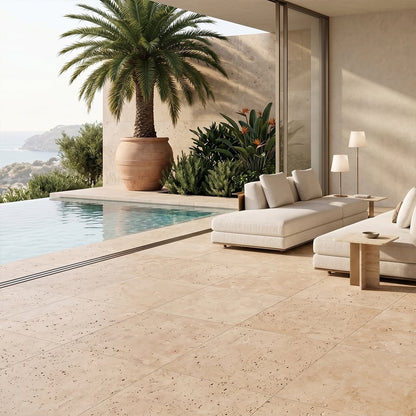 Light Standard Tumbled Travertine Pavers